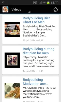 Bodybuilding Diet android App screenshot 1